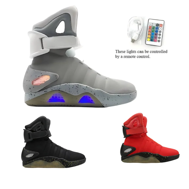 

Remote control LED leisure shoes, fashionable glowing sports shoes, men's and women's breathable sports shoes, charged via USB