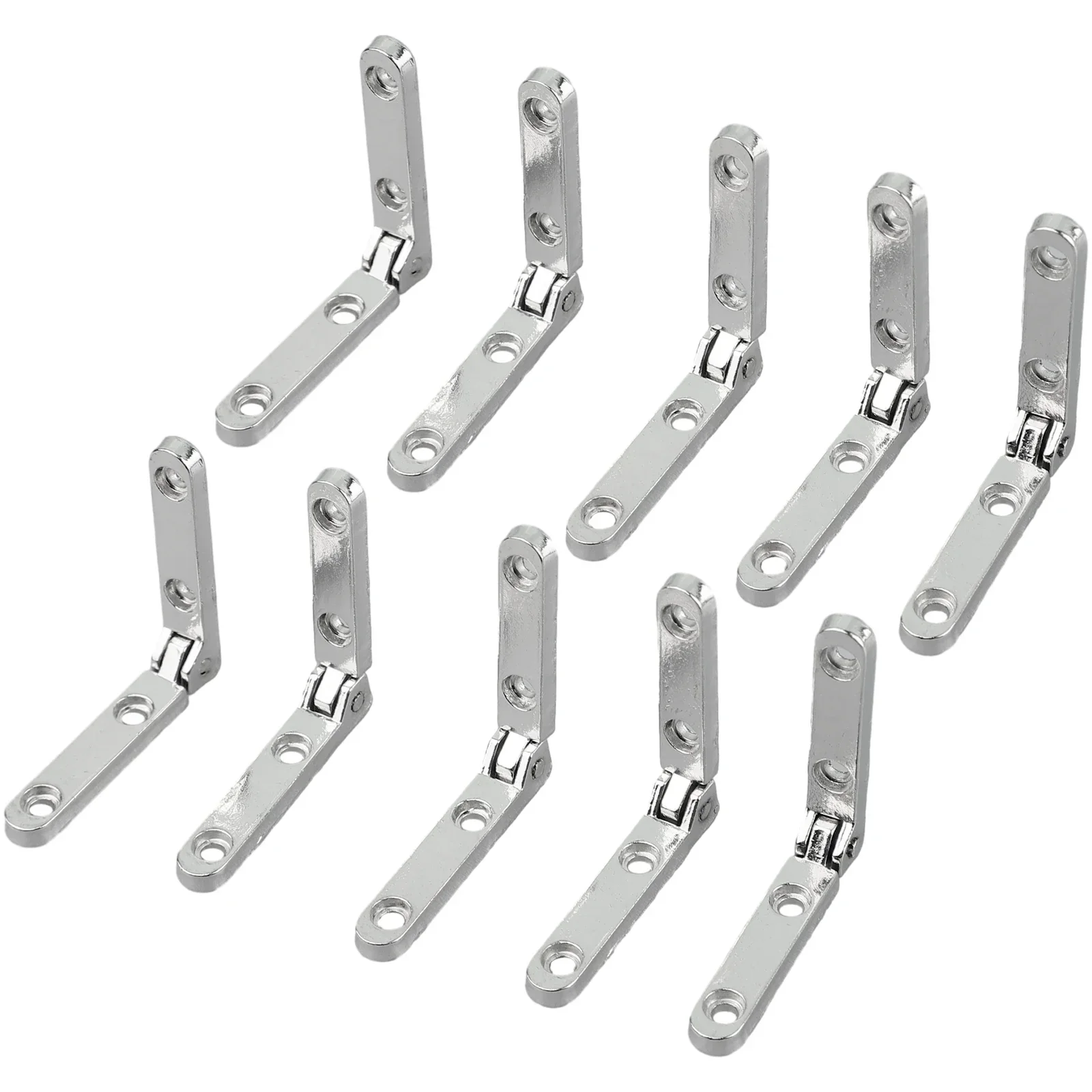 10pcs Zinc Alloy 90 Degree Hinges Seven-Letter Spring Hinge For Wood Box Cabinet Cosmetic Box Hardware Accessories Iron Hinge