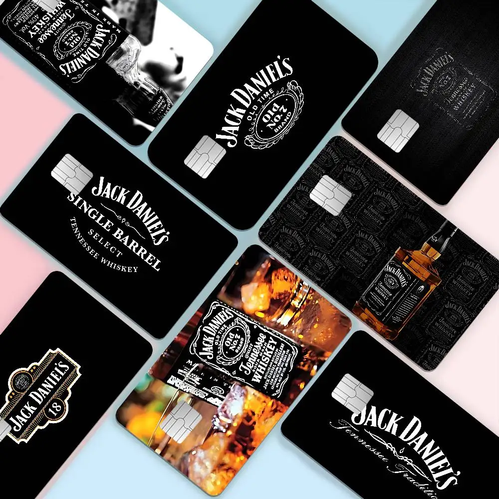 Pegatina de Anime con el Logo Clásico de Whiskey J-Jack D-DanielS para Tarjetas de Crédito, Débito, Bancarias y de Autobús