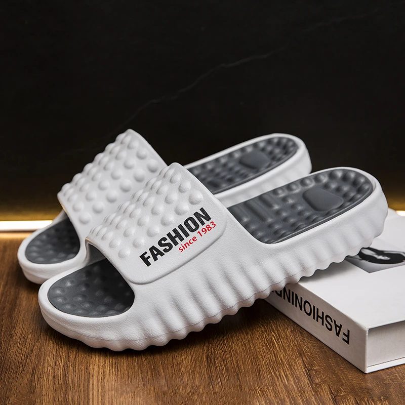 

Summer Men's Massage Slippers Indoor Outdoor Sandals Beach Casual Shoes Comfortable Slides Men Flip-flops Women House Slippers