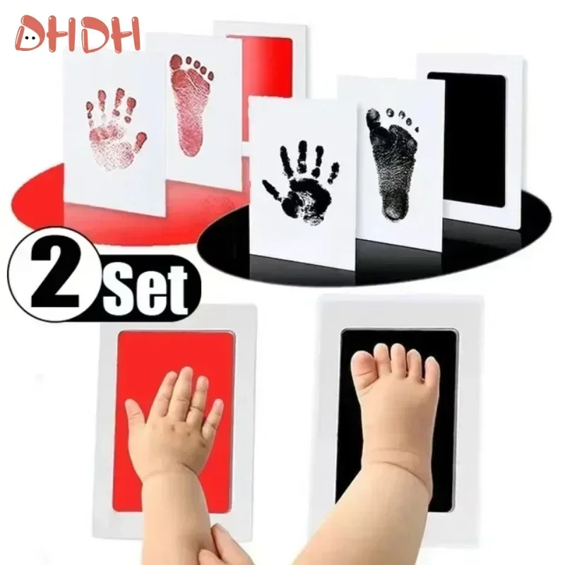 Sichere ungiftige Baby Handabdruck Fußabdrücke Tinten pads berührungs lose Haut Inkless Inkpad Kits Haustier Katze Hund Pfote druckt Souvenirs Geschenke