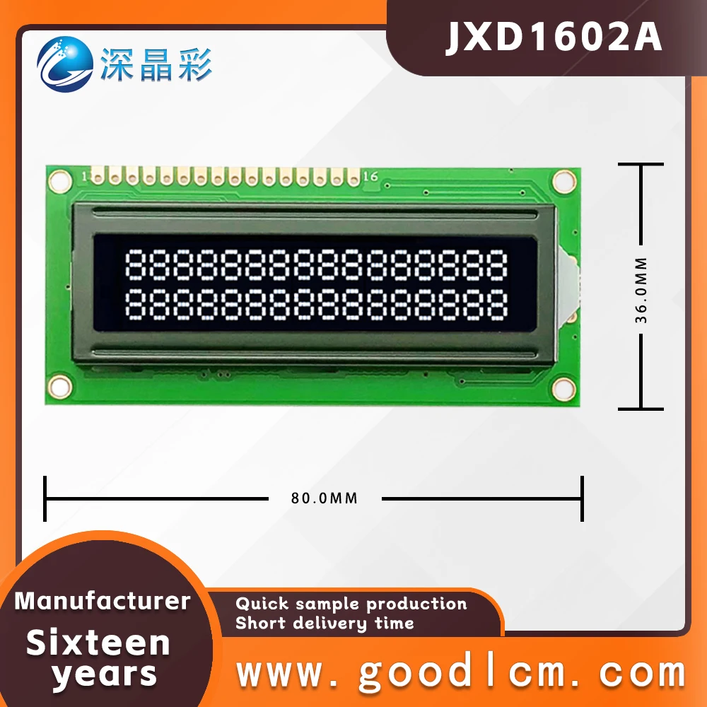 1602a 2X16 Lcd Display 16X02 I2c Lcd Module Hd44780 Drive Meerdere Modus Kleuren Zijn Beschikbaar 5.0V Of 3.3V Voeding Va Wit