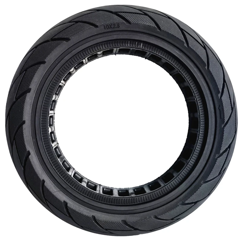 

10X2.50-6.5 Hollow Solid Tire MAX G30 Electric Scooter 60/70-6.5 Honeycomb Solid Tire Black 1100G Replacement Accessories