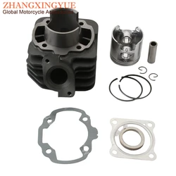 70cc Big Bore Cylinder Barrel Kit For Peugeot Buxy Elyseo Elystar Looxor Metal-X Vivacity X-Fight 50cc 2T Scooter Engine Parts