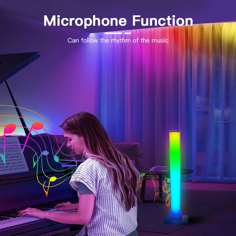 Imagem -04 - Gledopto-wled Barra de Luz Rgb Digital Multicolor Microfone Usb Modo de Música Embutido Iluminação Dinâmica Faça Você Mesmo Controle App Dc5v