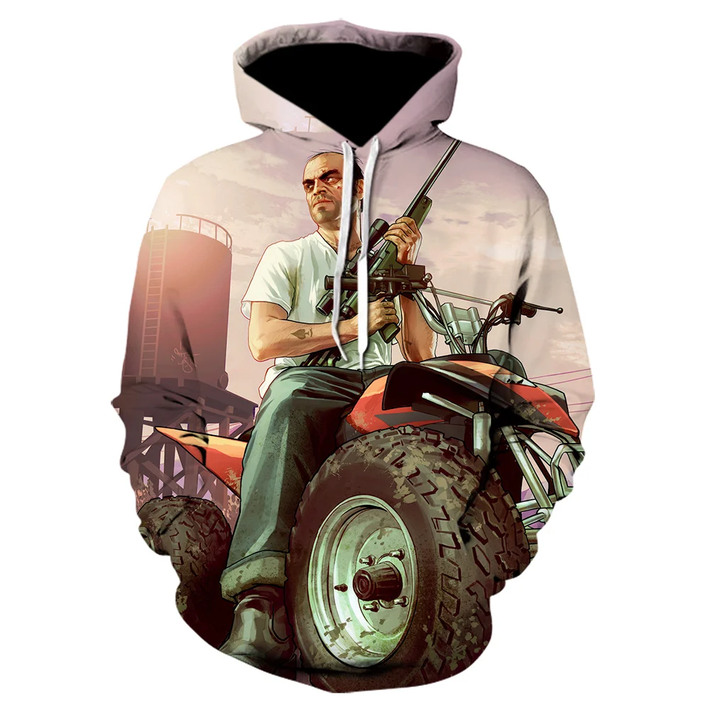 Grand Theft Auto GTA 5 3D Print Hoodies Men Women Fashion Hooded Sweatshirt Popular Game Printing Hoodie Pullover Unisex Clothes