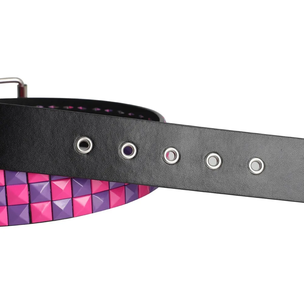Neuer mehrfarbiger Nietengürtel für Damen, Heavy-Metal-Gürtel für Herren und Damen, Y2K-Gürtel für Herren und Damen, Punk-Rock-Jeansgürtel. – Detail 6