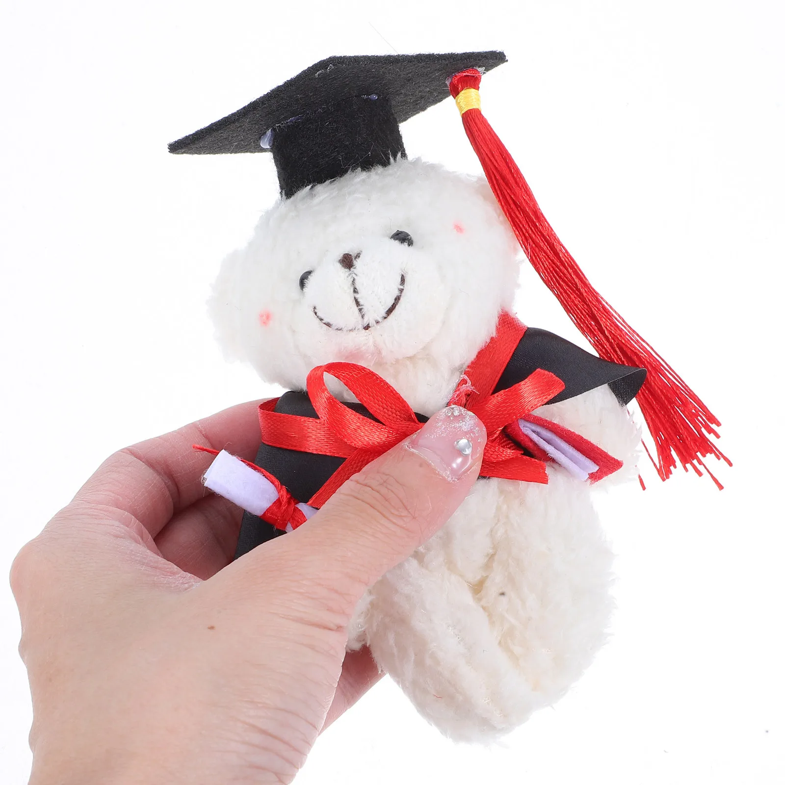 Soft Mini Graduation Bear Plushie with Chain for Bag Backpack Keychain Decoration Holiday Party Wedding Favor Graduate