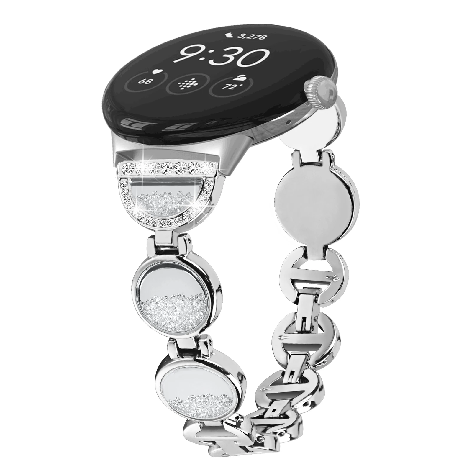 Voor Google Pixel Horloge Bandjes Rvs Steel Band Vrouwen Horlogeband Diamanten Metalen Horloge Band Voor Pixel Horloge 2 Armband Correa