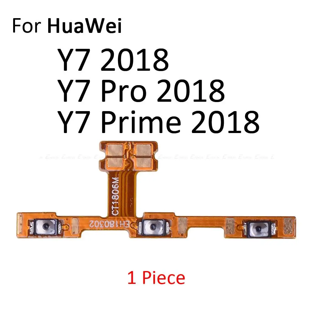 Mute Switch Power Key Part For HuaWei Y9 Y7 Y6 Pro Y5 Prime Lite GR5 2017 2018 2019 ON OFF Volume Button Control Flex Cable