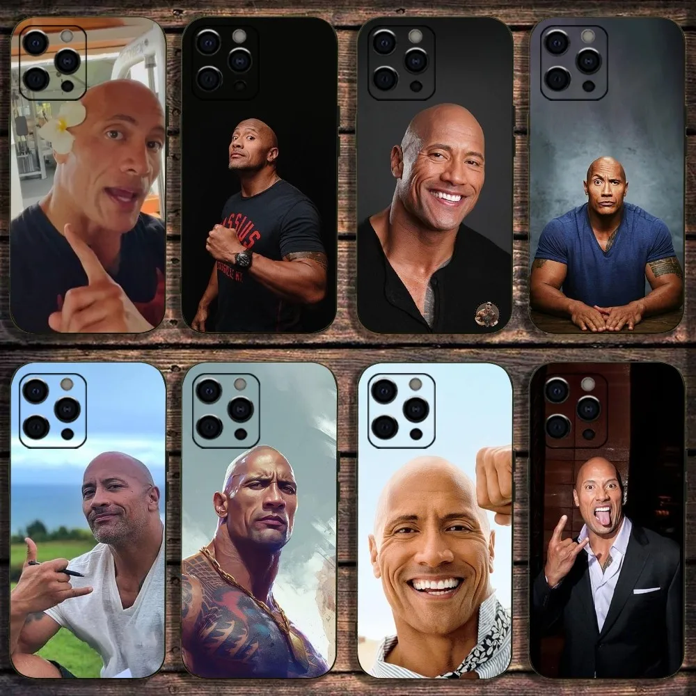 

The R-Rock D-Dwayne Johnson Phone Case For Apple iPhone 15,14,13,12,11,Pro,X,XS,Max,XR,Plus,Mini Soft Black Cover