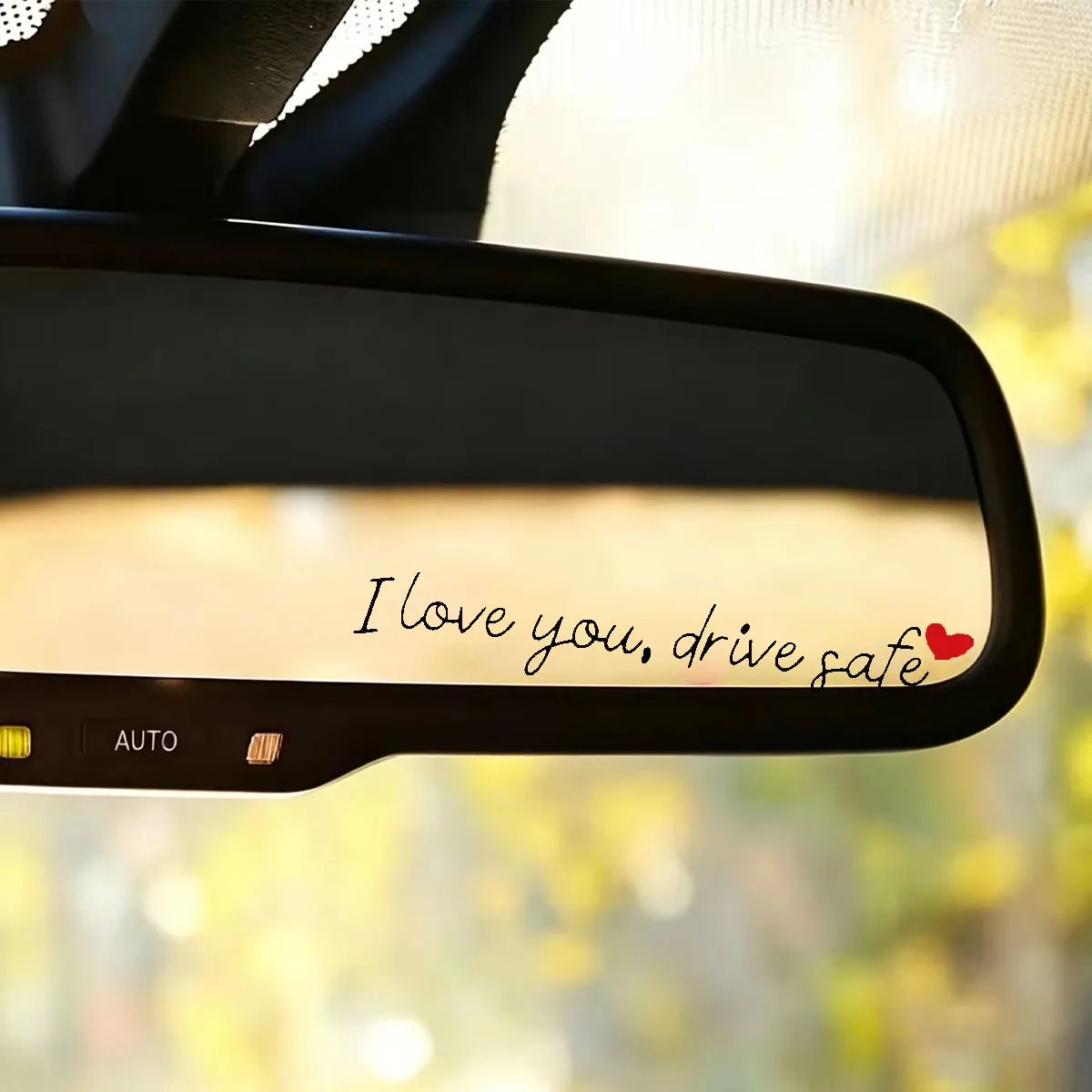 Ich liebe dich, fahr vorsichtig, Rückspiegel-Aufkleber, süßer roter Herz-Aufkleber, Auto-Innenraum-Fensterdekoration, Geschenk für Liebhaber. – Detail 4