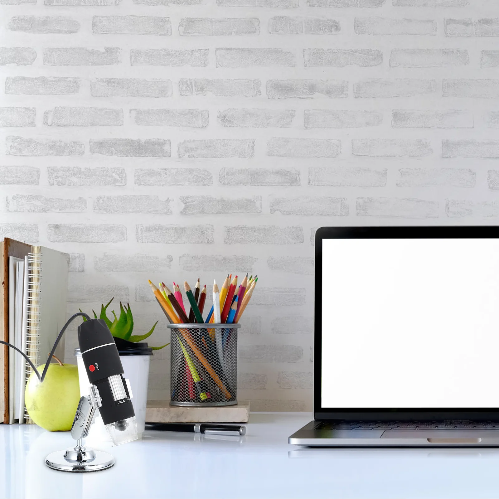 

Electron Digital Microscope Professional High-Definition Magnification ABS Alloy Material USB Connect Laptop Education