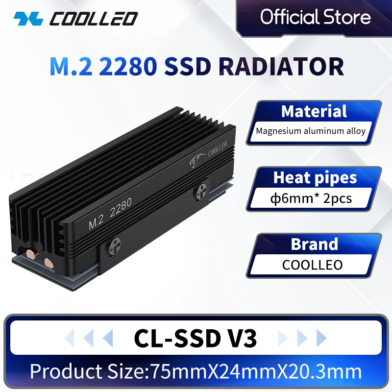 yZ[zCOOLLEO CL-SSD V3 M.2 2280 SSD q[gVNA14.8W/MK T[}pbhA2 q[gpCv \bhXe[ghCu WG[^[