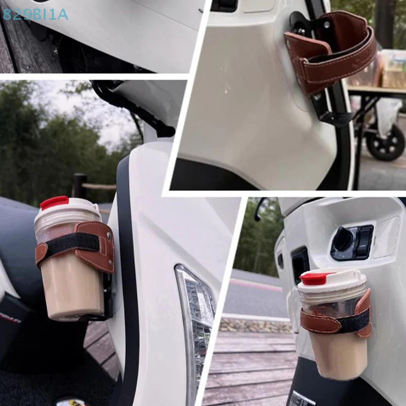 

[CY]Bicycle Bottle Cage Retro Cowhide Aluminum Alloy Adjustable Width Water Cup Holder For Mountain Road Folding Bike