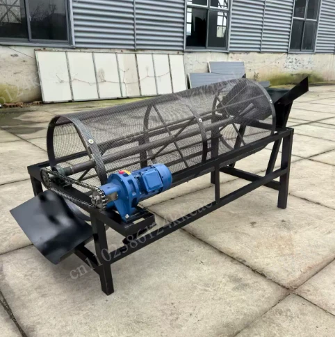 Roller sieve Shaftless stone machine sieve sand grass sawdust garbage screening  mud cylindrical sieve sand