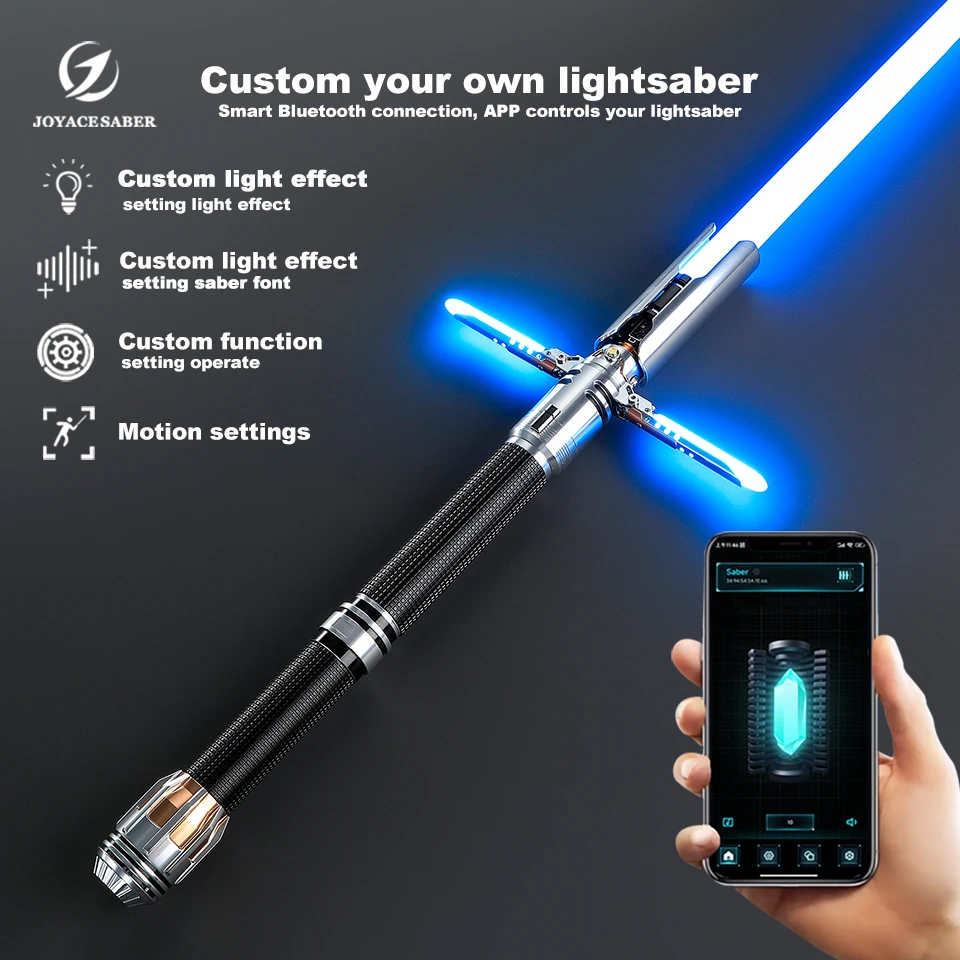 Survivor Crossguard Lightsaber Xenopixel Cal Light Saber Neopixel Metal Handle Laser Sword Heavy Dueling Luminous Cosplay Toys