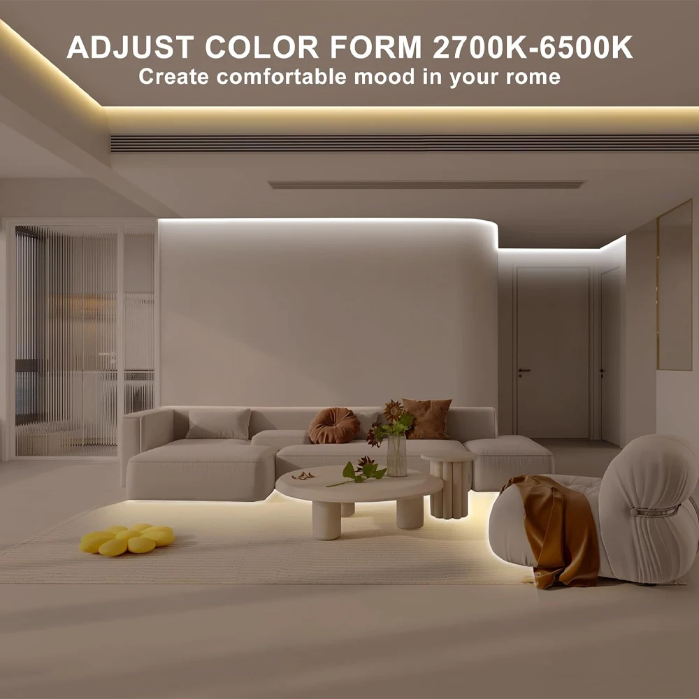 5M 10M Zigbee 3.0 COB CCT Led Strip NO Point 24V Dimmable Flexible Ceilling Room Light Band f Alexa Google Assistant SmartThings
