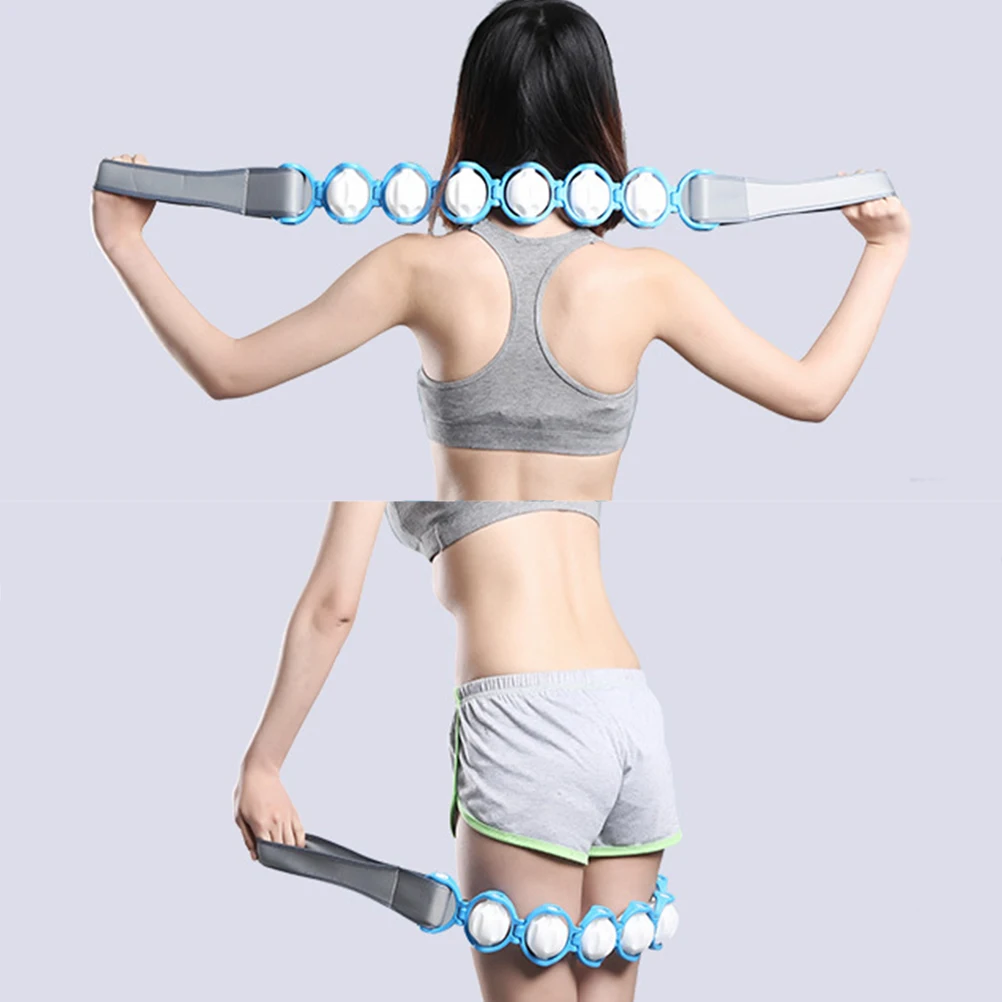 

Cervical Spine Massager 24 4 Inches Blue Roller Rope Upper Lower Node Therapy Balls Muscle Pain Relief Body Massage