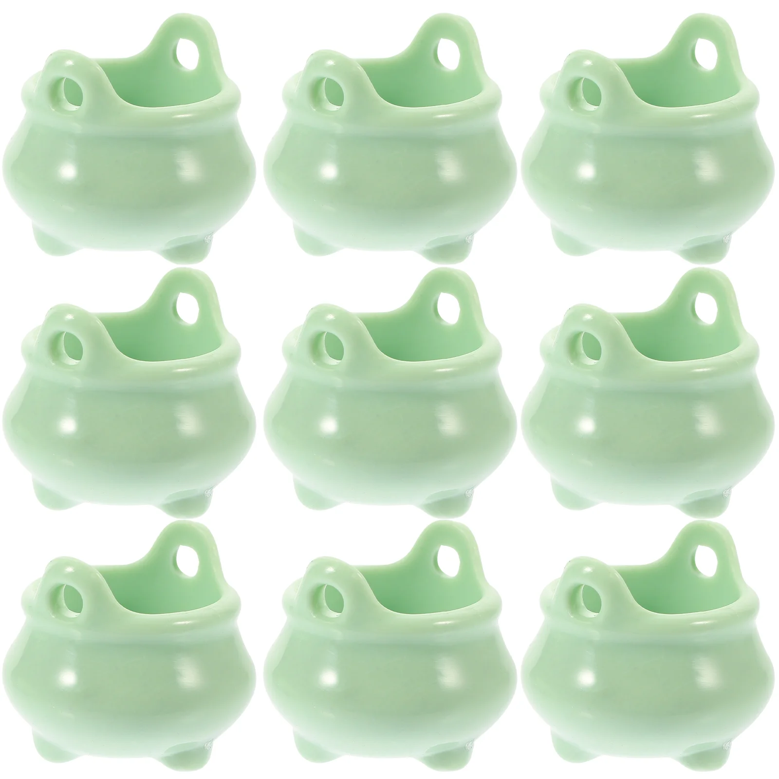 10 Pcs Miniature Kettles Cauldron Plastic Props House Centerpiece Ornaments Witch