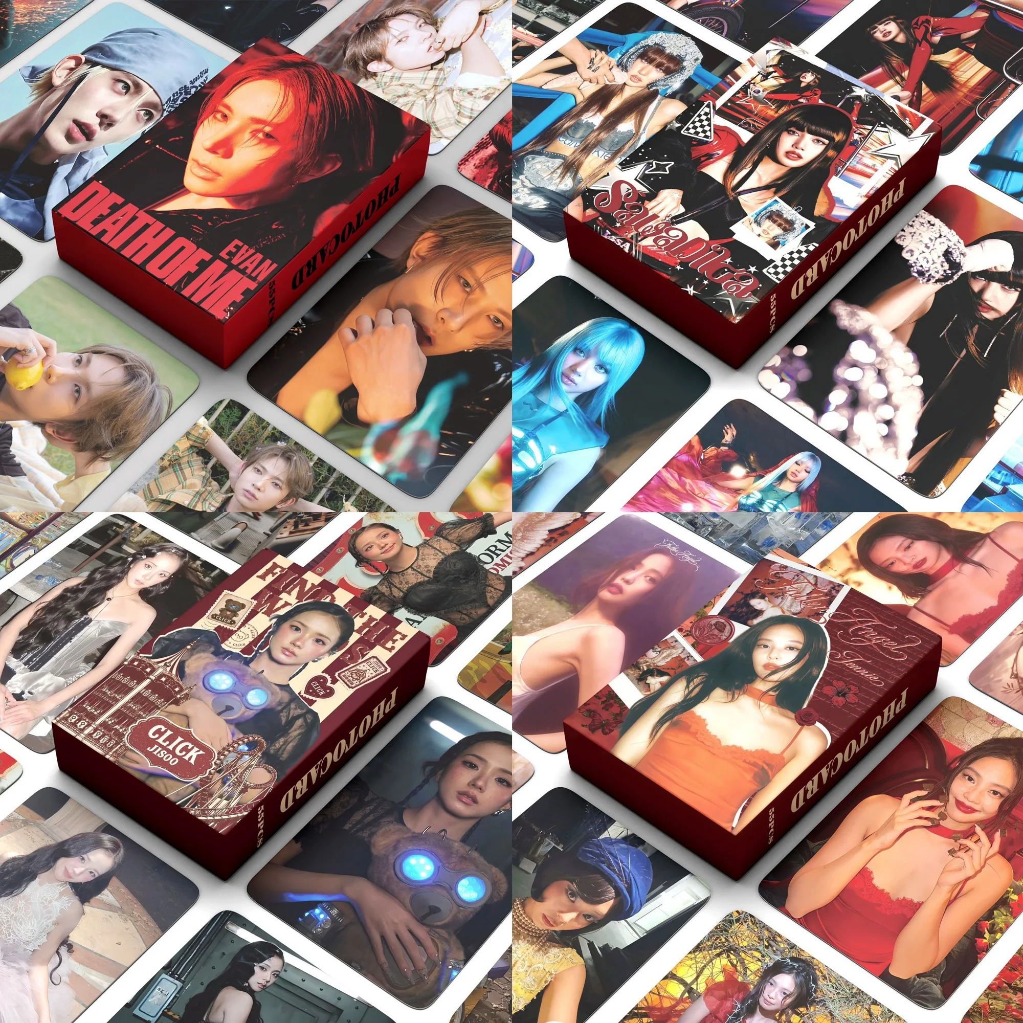 NEW KPOP 55PCS Photocard,EVAN,Heeseung,1ST Mini Album,Death Of Me,BP,LOMO,POB For LISA JISOO JENNINE,Toy,Fallen Angel,CLICK,GIFT