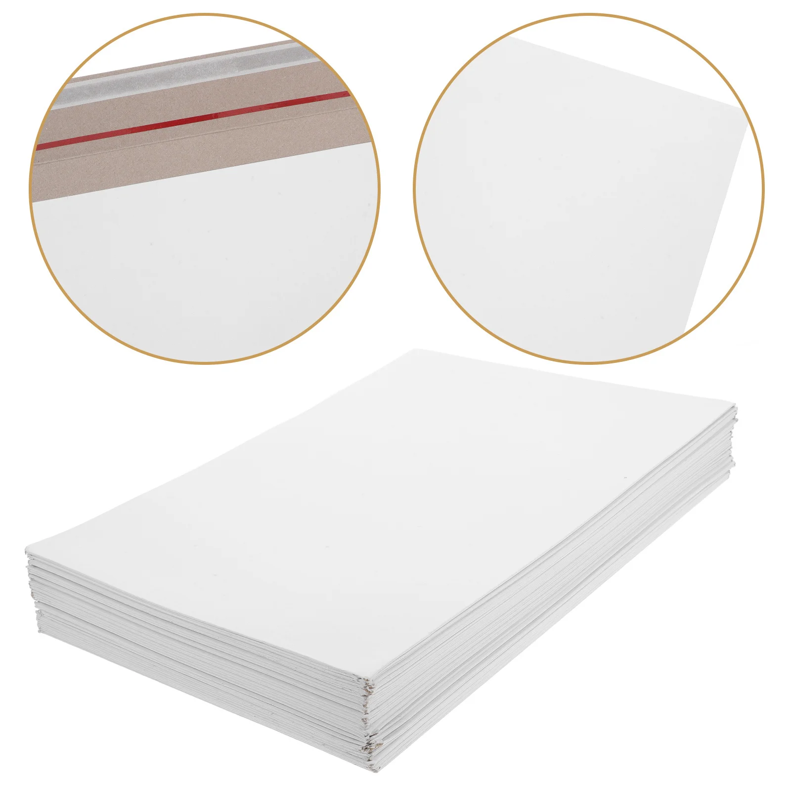 

40Pcs Blank Envelope Bags Heavy Duty Self Seal Rigid Shipping Flats for Letters Postcards Secure Document Storage Reusable