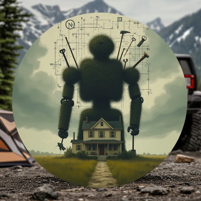 Moss Giant Circuit Schematic Spare Tire Cover Protection for SUV Trailer RV Outdoor