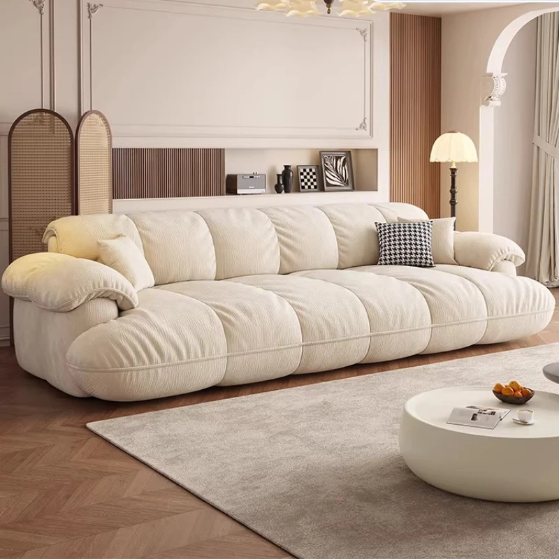 

Sofa living room small apartment exquisite 2025 new fabric small apartment cloud straight row modern simple chenille