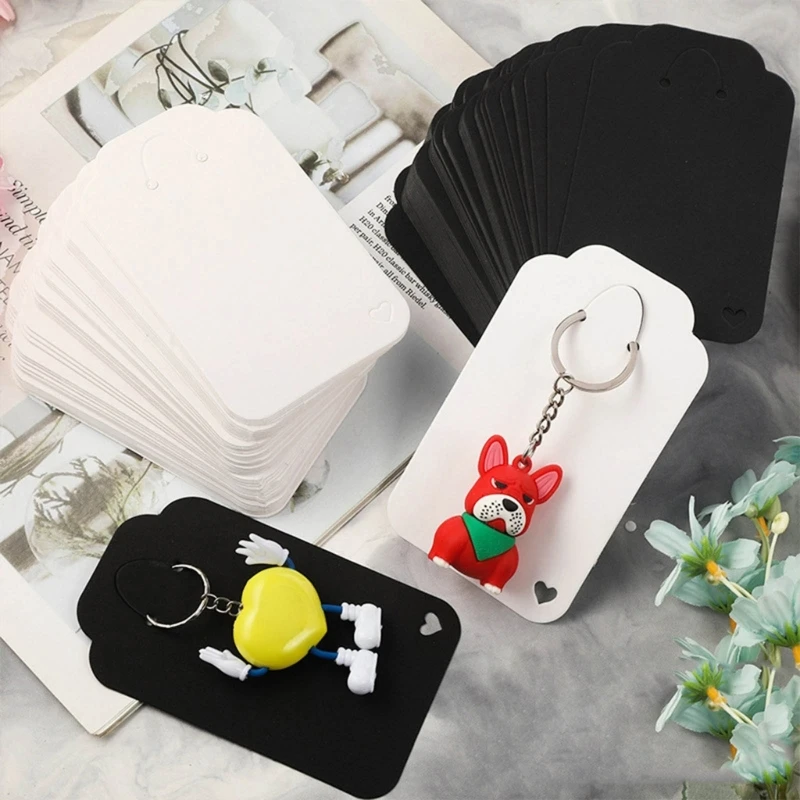 Pendant Display Board Keychain Card Hold Cardboard for Keyring Jewelry Packaging