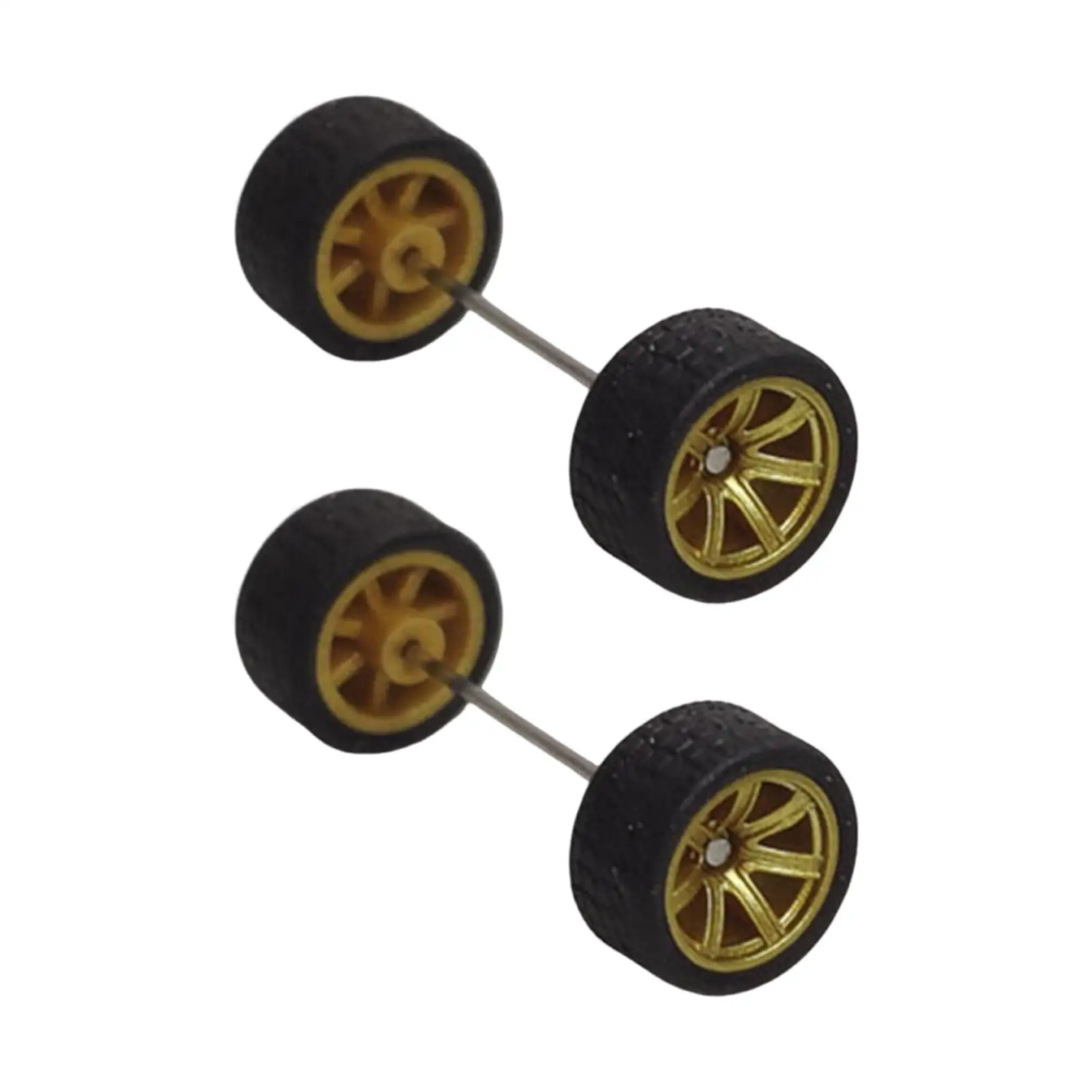 Alloy Model Car Wheels Tires 1 64 Scale RC Wheel Accessories DIY Replacement for Miniature Cars and Toy Carts