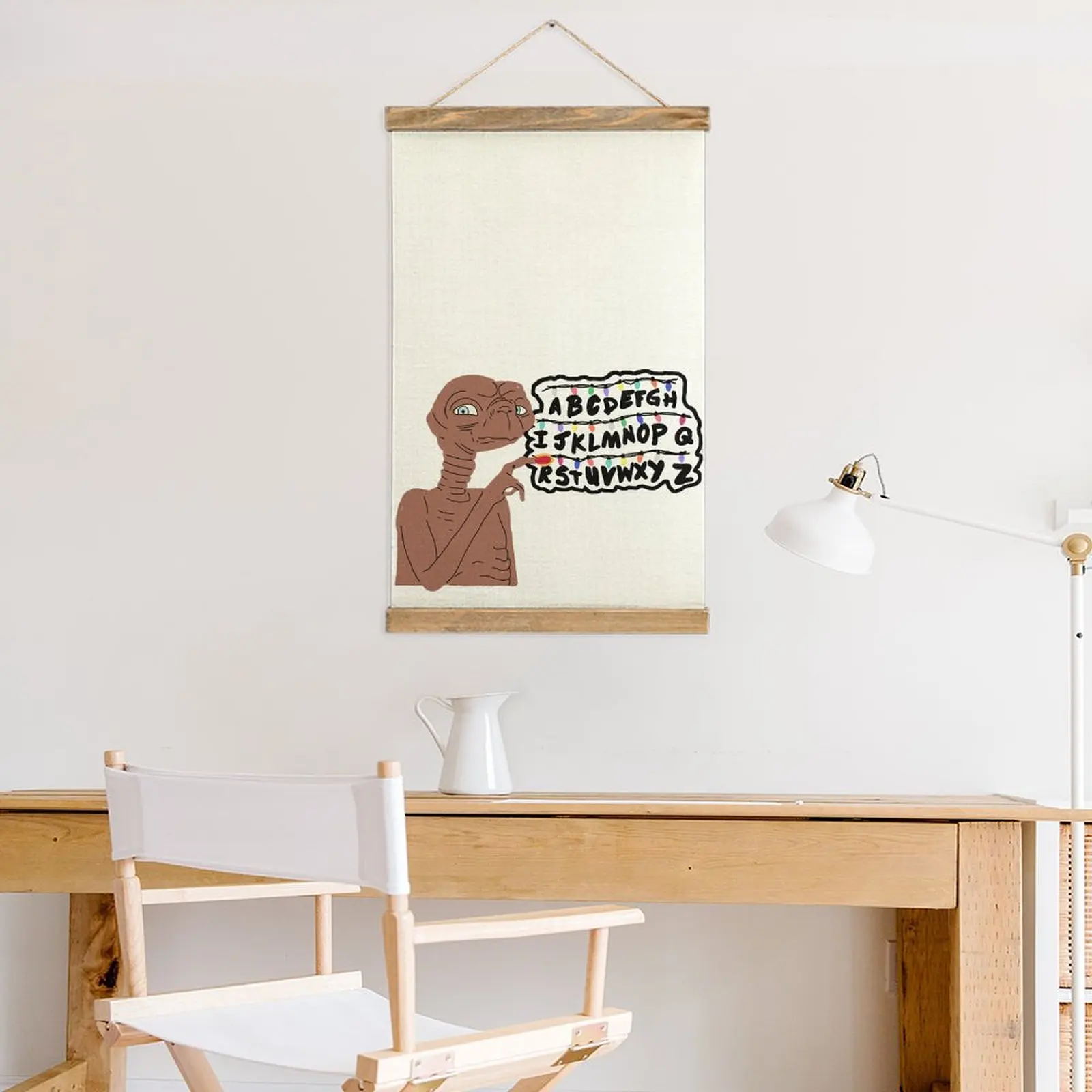 صورة قماش معلقة لتزيين الجدران ، غريب لطيف إت ، غرفة المعيشة ، الرسم الفكاهي رسم نمط تعليق الصور