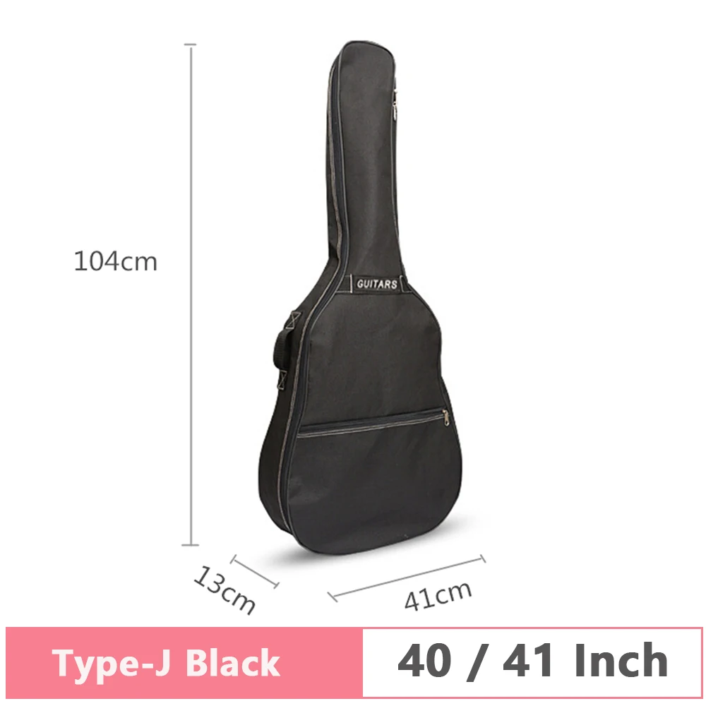 1pc 40/41 Inch Guitar Bag Classic Acoustic Electric Guitar Case Double Straps Pad Cotton Oxford Thicked Soft Waterproof Backpack