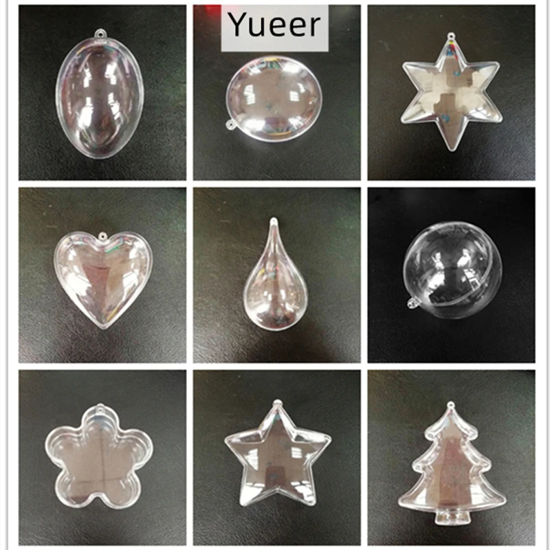 

Plastic bubble ball, openable box hanging pendants ornament dia. 4cm to 20cm Christmas balls, Decorative balls, acrylic gift box