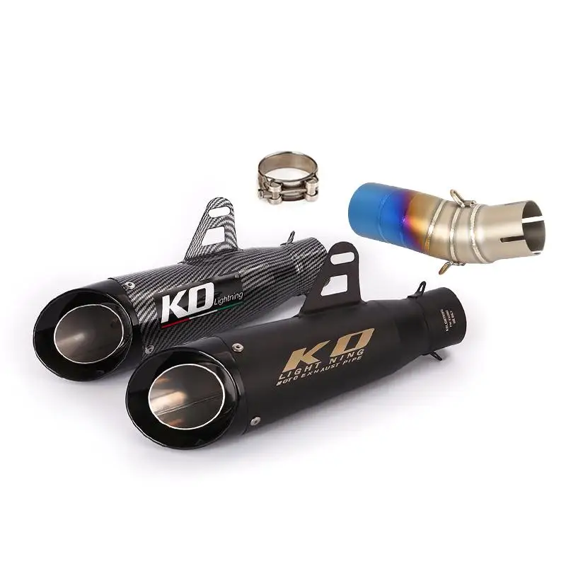 Tubo de Escape medio para motocicleta, silenciador de acero inoxidable, antideslizante, 51MM, sin DB Killer, para CFMOTO 450SR 2022