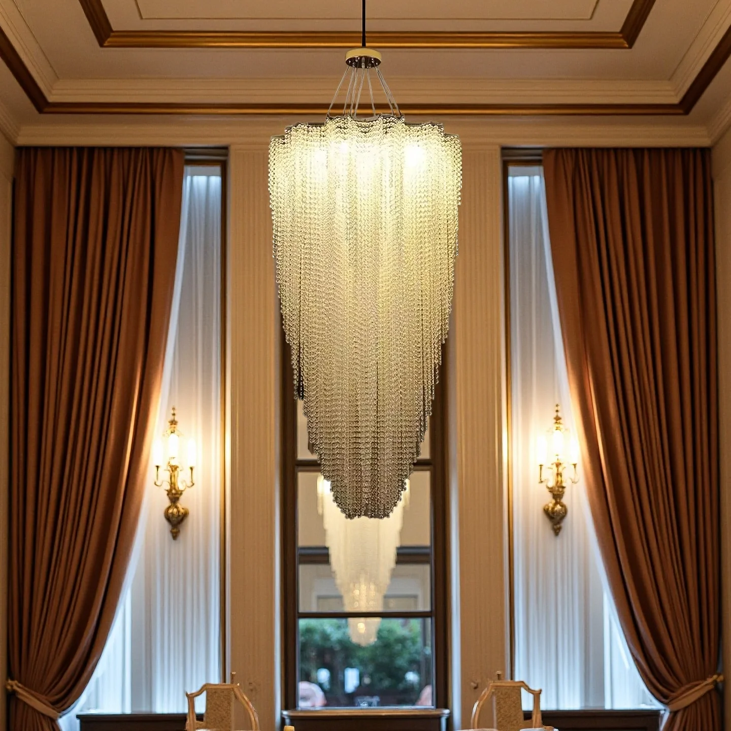 Crystal Beading Chandelier Dining Room Luxury Cristal Hanging Lamps Kitchen Island Dimmable Lustre Led Lighting Fixtures Hanging