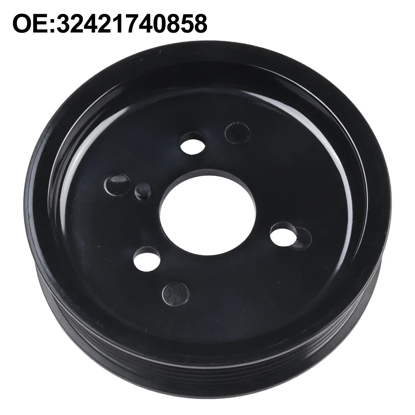 Replacement Power Steering Pump Pulley for BMW 3X/For 5X 32421740858PRM Made of Iron Black Color OEM Number 32421740858 PRM