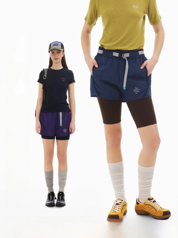 

DSU 2026 Spring Summer New Metal Nylon Lightweight Waterproof Sport Shorts Women Running Hot Pants Casual Pants for Ladies