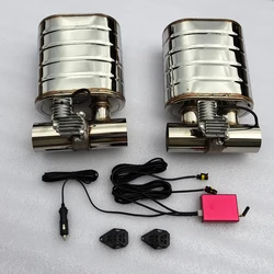 Car Universal Valved Muffler Bypass Kit 2 Muffler Sounds Adjustable Modification Kit