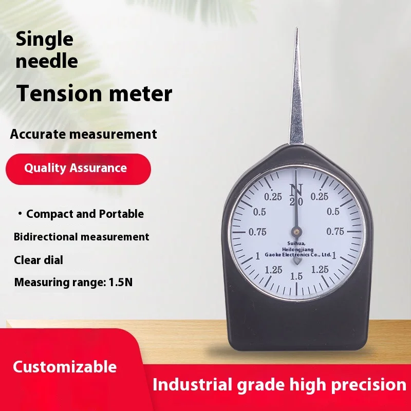 

Pointer-type tension meter: stable measurement, accurate and reliable. 1.5N single-needle tension meter, transverse dynamometer
