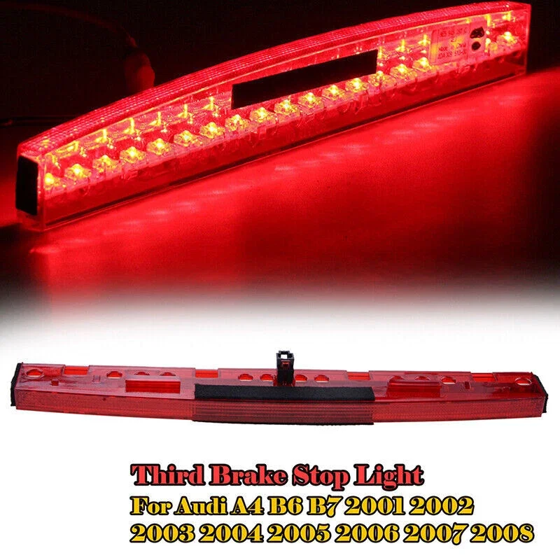 Picture 3: 1PCS Car Rear High Mounted Third Brake Light Tail 3rd Stop Lamp For Audi A4 RS4 S4 B6 B7 2001-2008 8E5945097C 8E5945097A