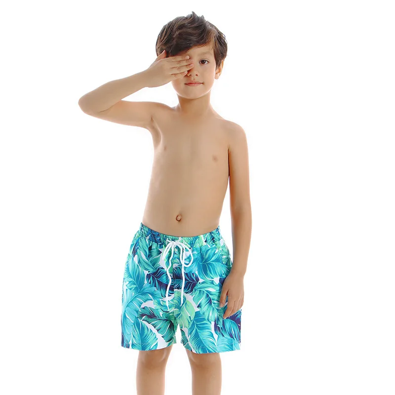 Trunks de natação para Menino Infantil Crianças Baby Beach Shorts Verão Impressão Drawstring Board Shorts Moda Crianças Boys' Swimwear