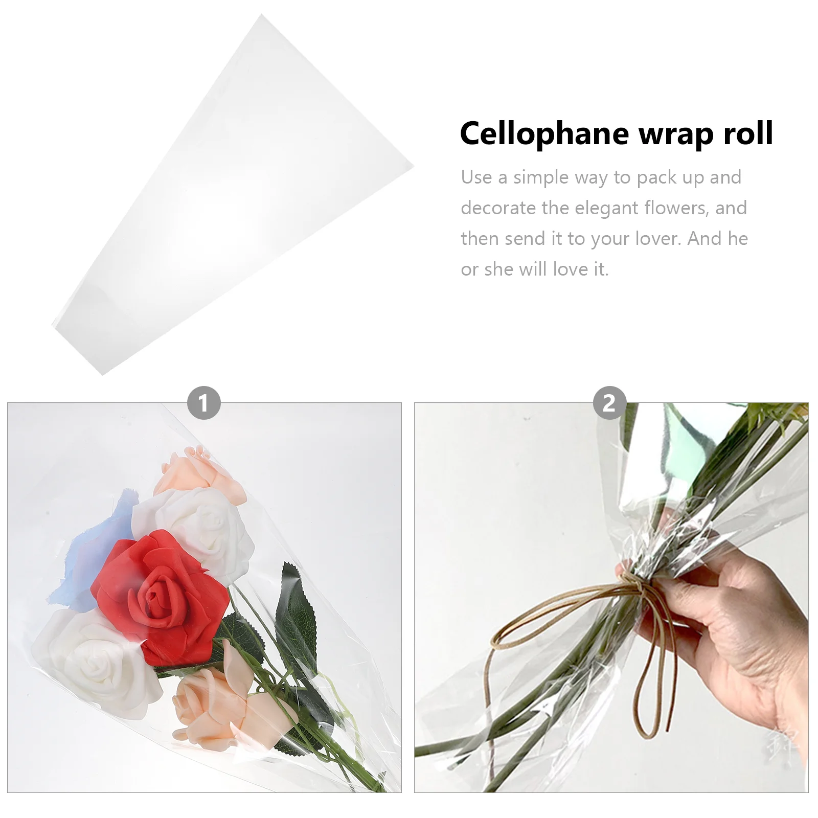 Sacchetti di Cellophane sacchetti di avvolgimento di fiori sacchetti di Cellophane trasparenti sacchetti di Bouquet di fiori trasparenti universali