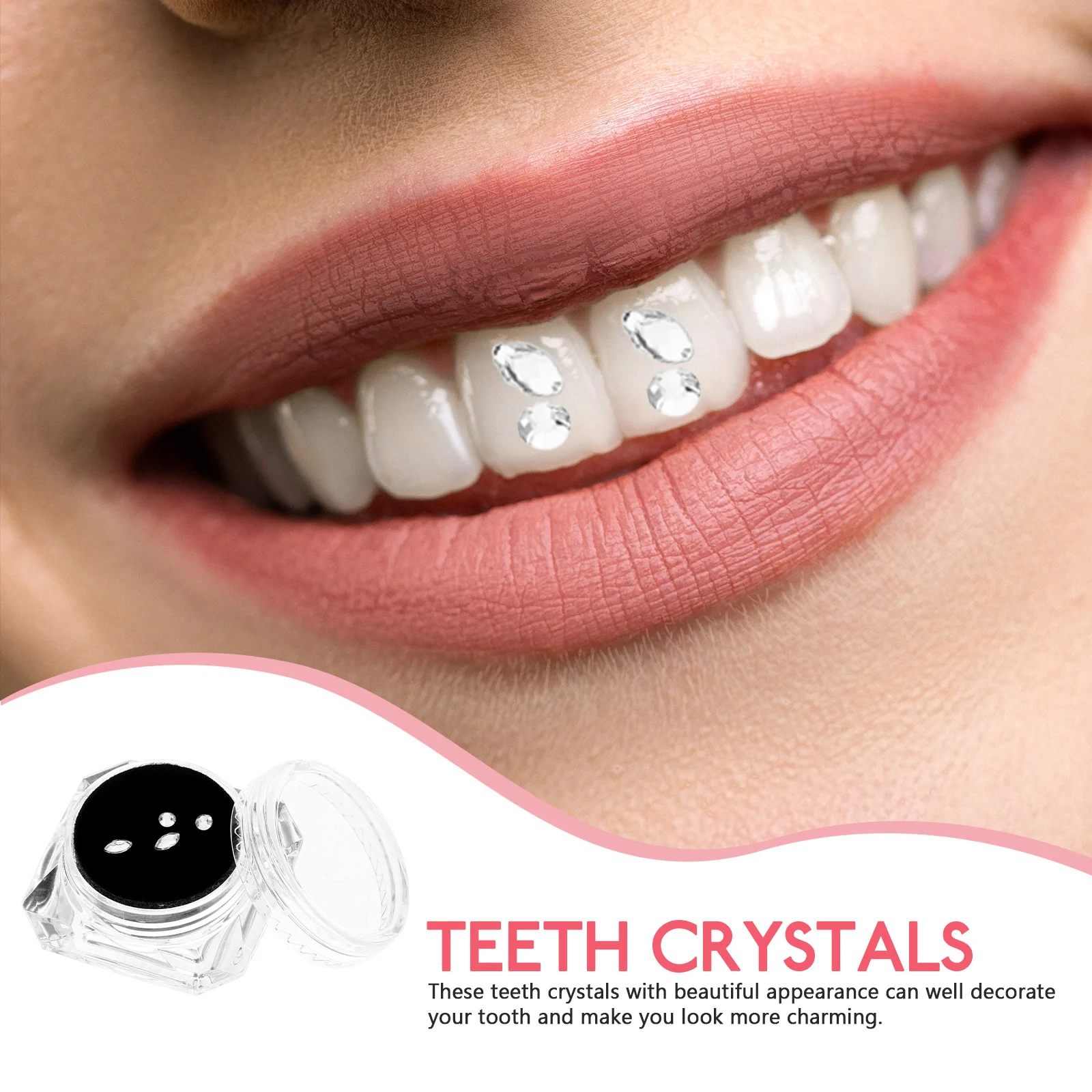 1 مجموعة الأسنان الأحجار الكريمة كيت شيك كريستال الأسنان مجوهرات الديكور DIY بها بنفسك الأسنان الفن الحلي حجر الراين مجوهرات الأسنان #3