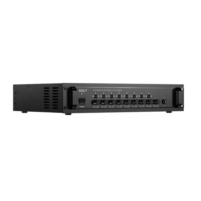 XIDLY-Professional Manufacturer Customized Public Address Pa Pre Amplifiers With Eight Individual Inputs And Outputs Channel