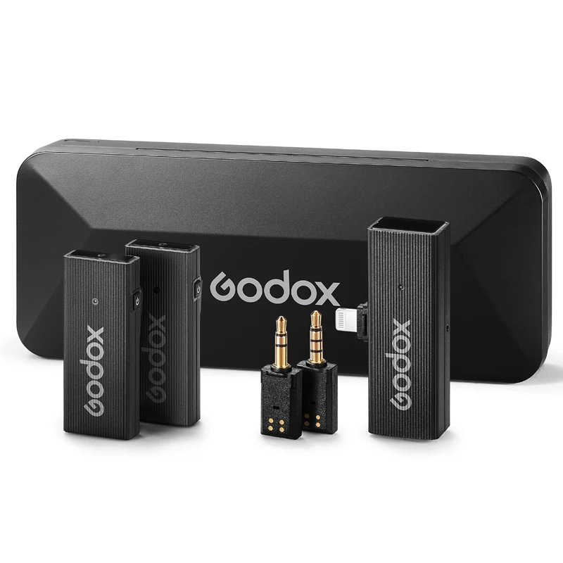 Godox MoveLink Mini 2.4GHz bezprzewodowy System mikrofonowy z rodzaj USB-C lub kabel ze świecącą końcówką na telefon lustrzanka cyfrowa smartfon