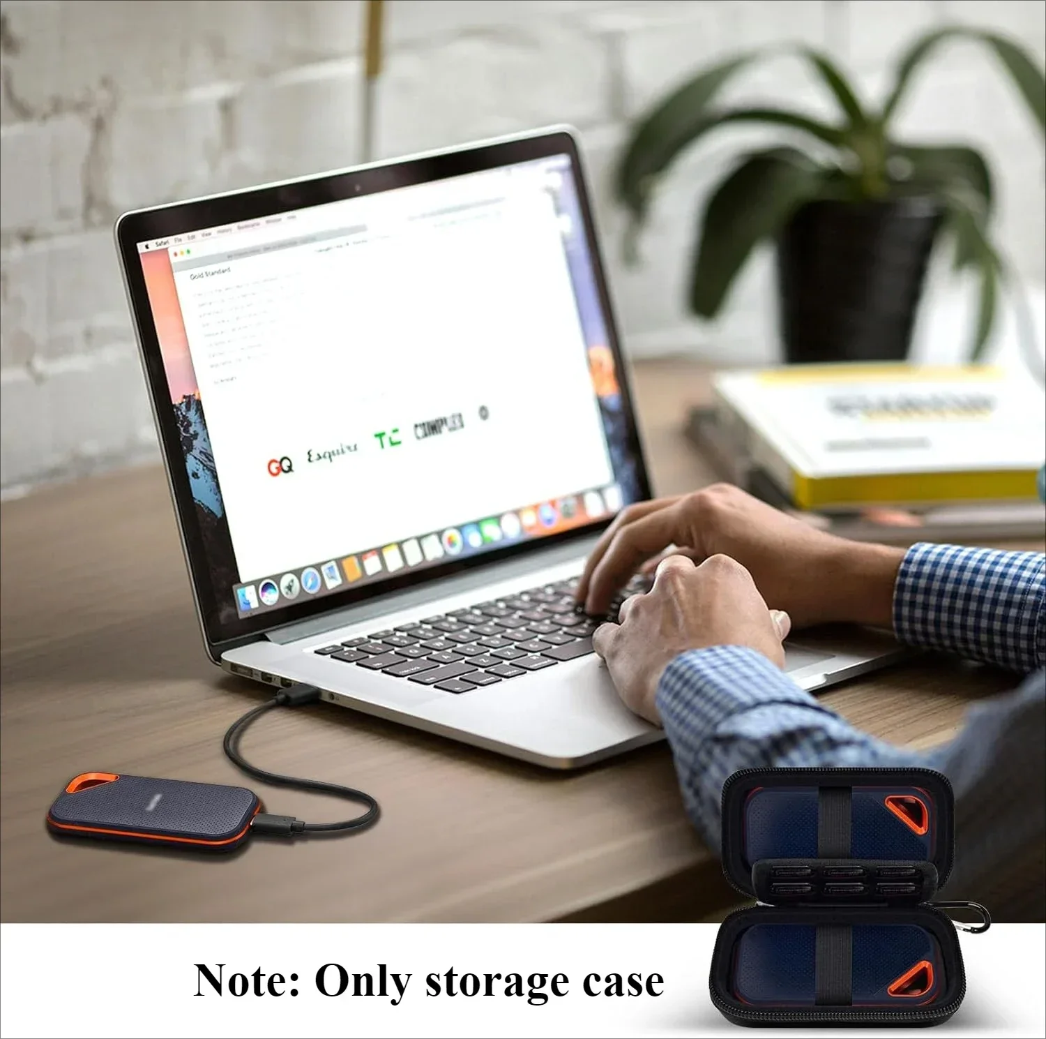 External Hard Drive Case for SanDisk Extreme Portable SSD 1TB 2TB 4TB 500GB External Solid State Drive， Bag for 2 SSD (Box Only)