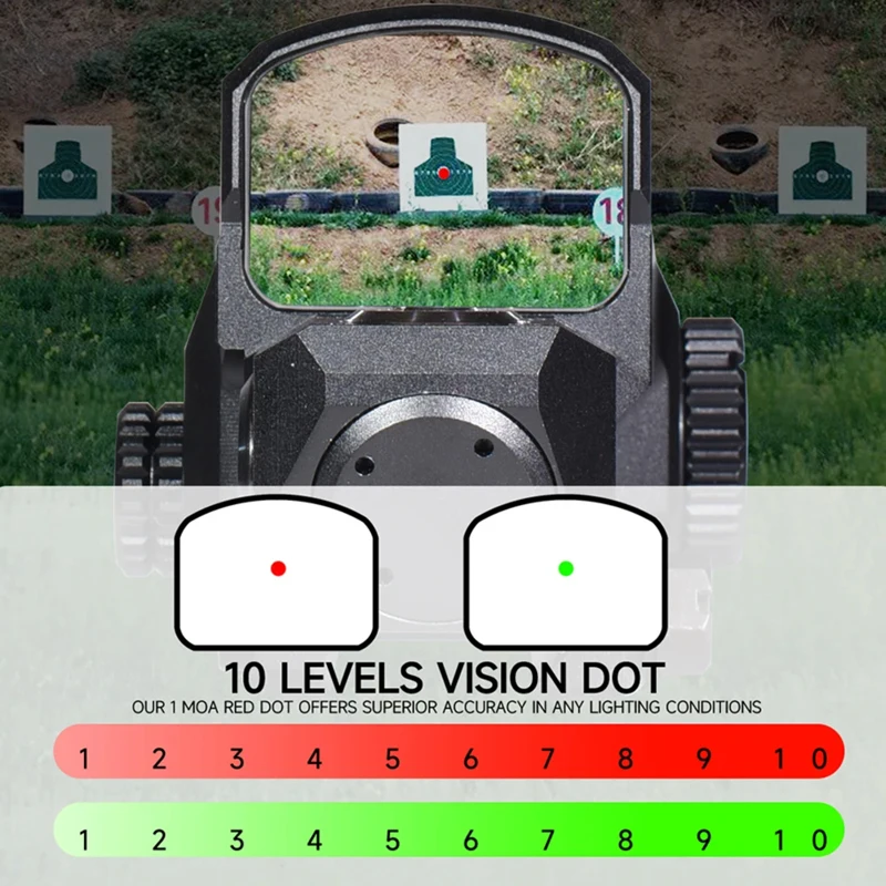 L-C-O الأحمر والأخضر نقطة البصر المجسم البصر التكتيكية بنادق نطاقات الصيد نطاقات منعكس البصر صالح 20 مللي متر السكك الحديدية جبل