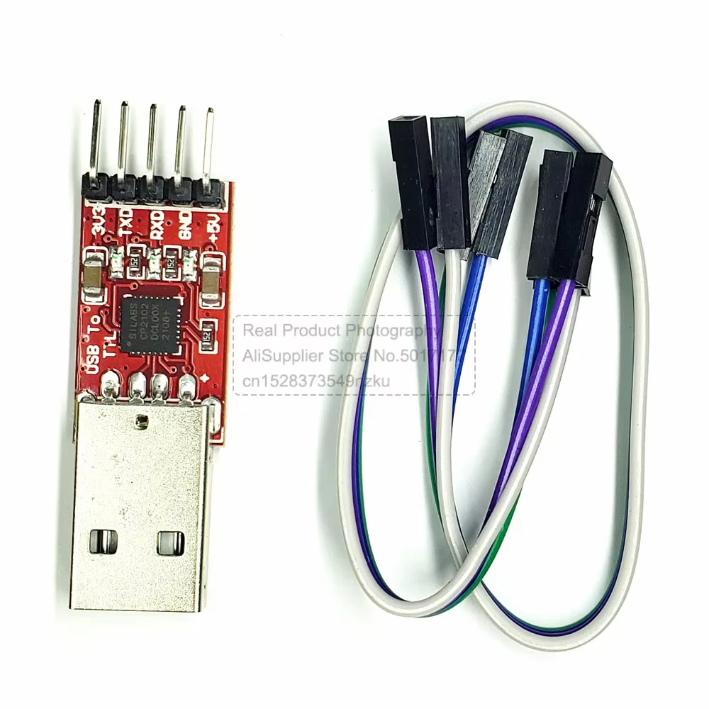 CP2102 Serial Converter USB 2.0 to TTL UART STC Download Module with Dupont Cable Set 5PIN