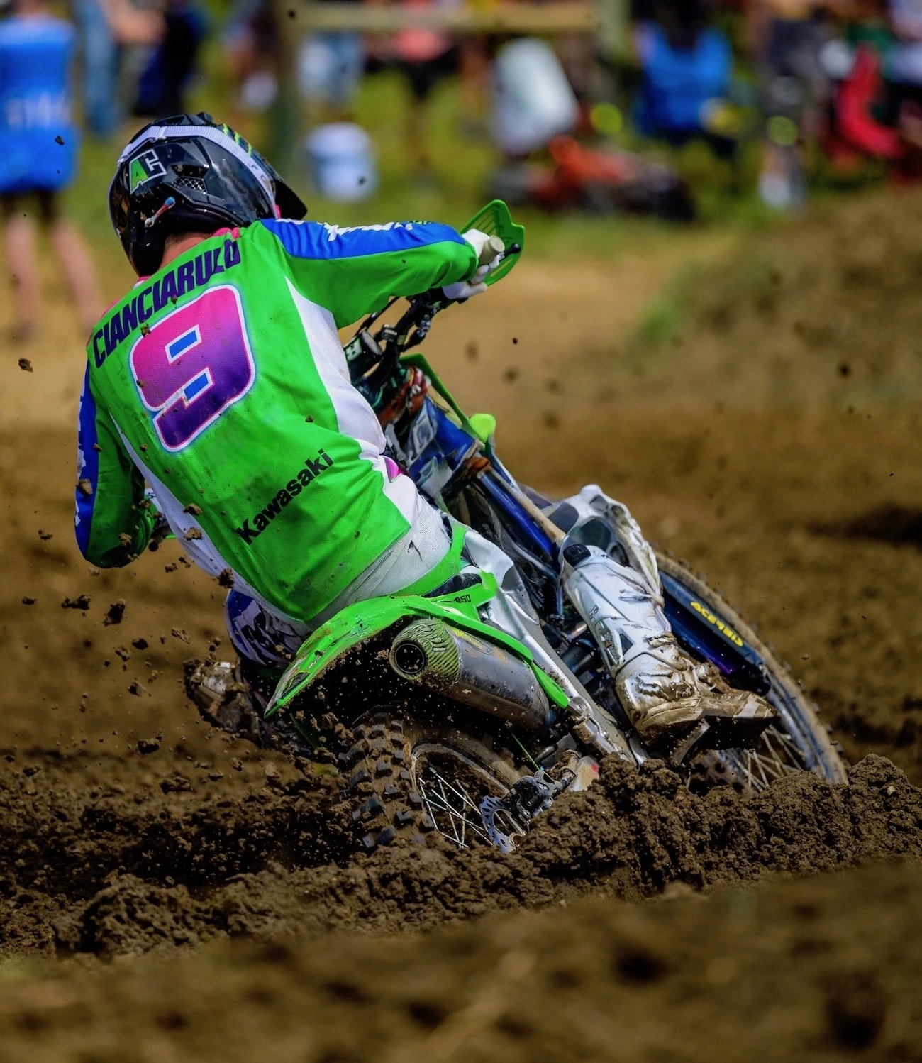 

Kawasaki Off-Road Motorcycle Rider Adam Cianciarulo Retro No.9 Supermotocross Sports Jersey MenWomen Breathable Quick Drying Tee