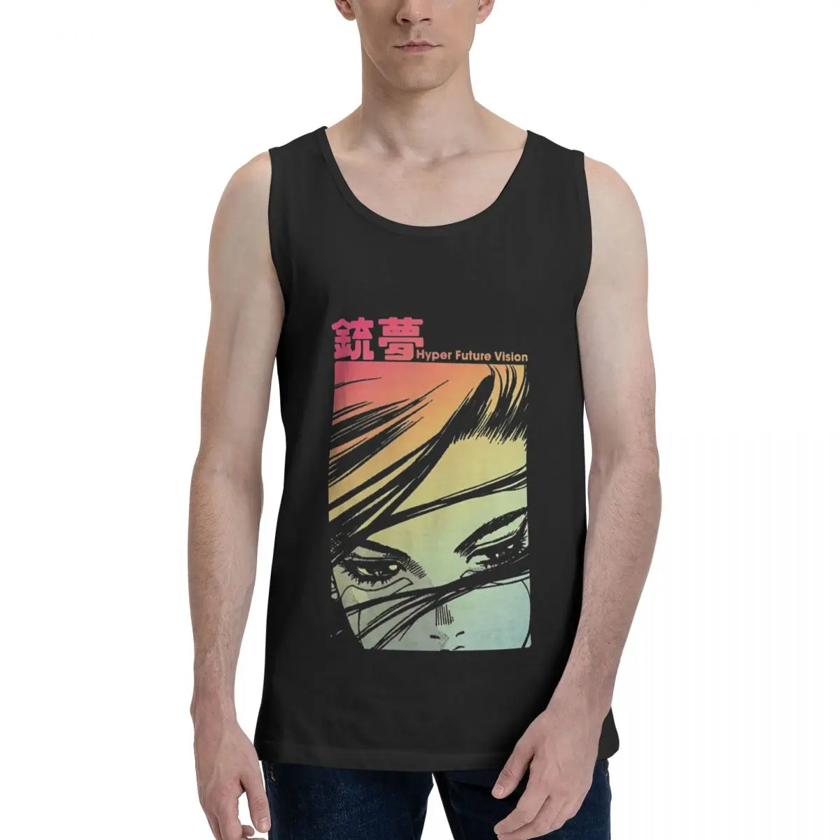 Four Seasons Men Pure Cotton Vest Hyper_Future_Vision Fit Sports Fitness Casual Sleeveless Top